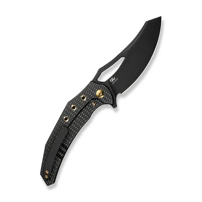 WE Knife Epaulette Frame Lock 24024-1 Black Titanium M390 Stainless Steel Knife - Image 1 of 4