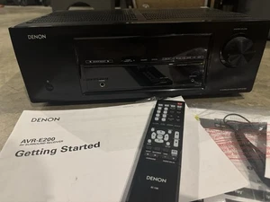 Denon AVR-E200 5.1 Channel AV Surround Receiver for Home Theater Black - Picture 1 of 6