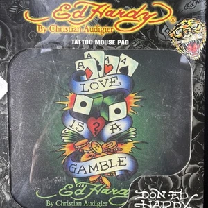 Ed Hardy Mouse Pad Love Gamble Limited Edition Christian Audigier - New in Box - Afbeelding 1 van 4