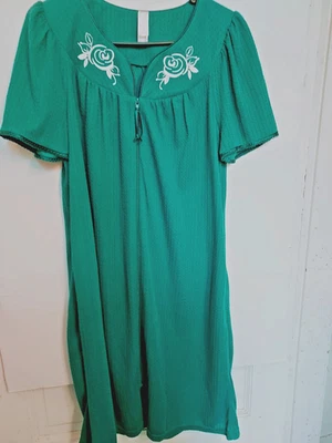 Bata de abuela Secret Treasures Sleep Wear bolsillos con cremallera completa para mujer pequeña 4-6 Foto 1 de 4