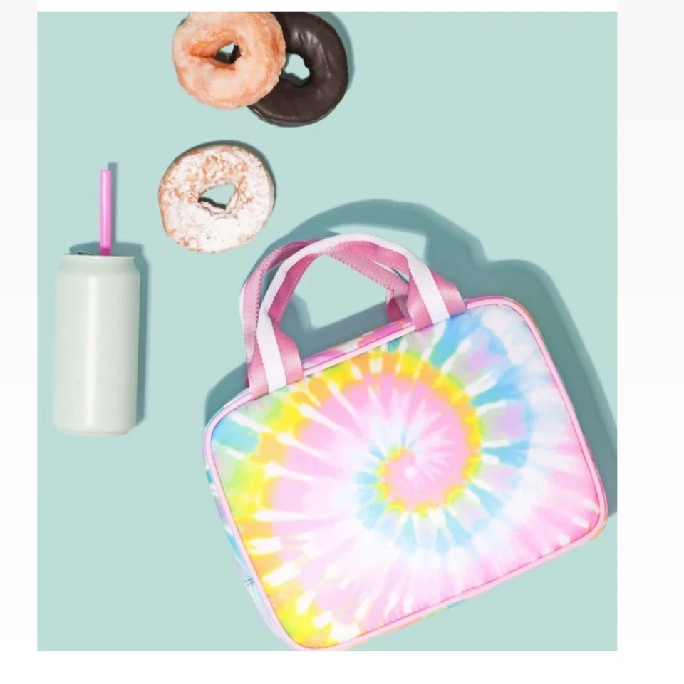 Stoney Clover lane Pastel Lunch tie dye box tote bag gold pink blue yellow - Image 1 of 4