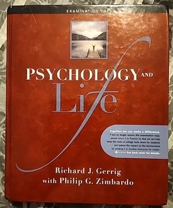 Psychology and Life by Richard J. Gerrig 2009 College Textbook - Picture 1 of 6