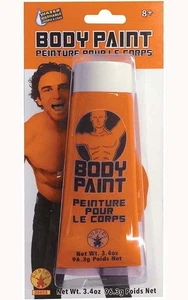 ACCESORIO DISFRAZ MAQUILLAJE PINTURA CORPORAL NARANJA 100ML - Imagen 1 de 2