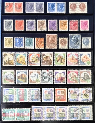 ITALIAN Castles / Syracuse Coin Daily Stamp Mix from ITALY - Sold as Seen VF  (D - Image 1 of 2
