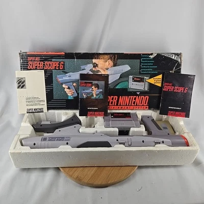 SNES Super Scope 6 SNS-013 Gun w/ Receiver & Game Complete CIB Tested - Image 1 of 4