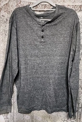 Rugby University Men’s Long Sleeve Shirt Black Gray Logo Cotton Poly XL - Image 1 of 4