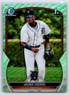 2023 Bowman Chrome 1st #BCP-4 Javier Osorio Lunar Glow Refractors - Image 1 of 2