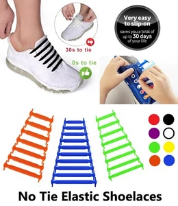 Scarpe da ginnastica in gomma silicone elastico senza lacci facili lacci per bambini UK - Foto 1 di 17