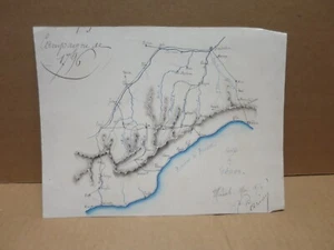 GOLFE DE GENES (Italie) campagne de 1796 carte manuscrite 1876 - Bild 1 von 1