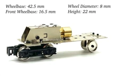 N/HOn30/HOe/009 Scale Aru-Model Bogie/Single Axle Locomotive Power Drive Chassis - Image 1 of 4
