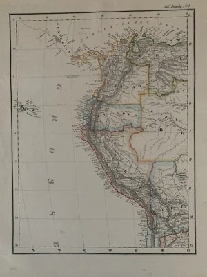 1854 Northwest South America Antique Map by Carl Flemming - Image 1 of 3