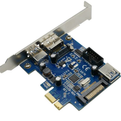 Convertitore adattatore intestazione PCI Express PCIE a USB 3.0 + alimentazione eSATA + 9 pin USB2.0 - Immagine 1 di 4