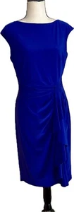 Vestido envolvente sintético azul American Living talla 8 - Imagen 1 de 10
