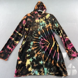 VTG Windhorse Sweatshirt Womens Large Full Zip Hoodie Colorful Tie Dye Y2K 90s - Picture 1 of 11