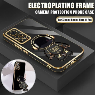 MARKENLOS Hülle für Xiaomi Redmi Note 12 11 10 9 Pro Mi 11T 12 Astronaut Klappständer Case