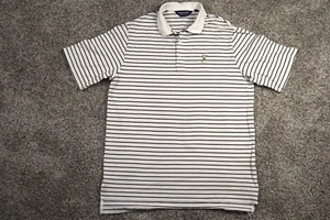 Ralph Lauren Mens Polo Shirt Large White Golf Preppy Rugby Winged Foot - Picture 1 of 8