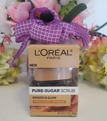 L'Oreal Paris ~ Exfoliante de azúcar pura ~ Suave y brillante 🌿 1,7 oz ~ Nuevo ~ Envío rápido Foto 1 de 2