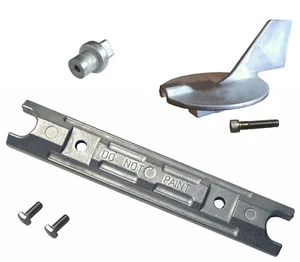 Kit de ánodo de zinc para fuerabordas Yamaha 80-100 HP de 2 tiempos incluye herrajes NUEVO - Imagen 1 de 5