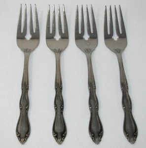 1847 Rogers Bros. ANNIVERSARY Salad Forks Stainless Flatware 6 3/8" - Picture 1 of 5