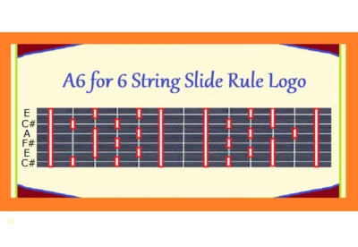A6 TUNING FOR 6 STRING LOGO REFRIGERATOR MAGNET - Image 1 of 3
