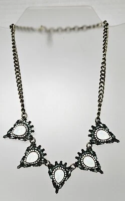 Collar Baublebar 20 Pulgadas Dijes Verdes Cristales Lágrima Blanca Collar Foto 1 de 4