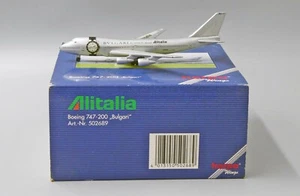 Alitalia B747-243B Reg: I-DEMS Herpa Scale 1:500 Diecast Model 502689 TIN BOX!! - Picture 1 of 7