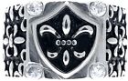 1 Carat Diamond Simulated Fleur De Lis mens ring 316 Stainless Steel size 8 T41