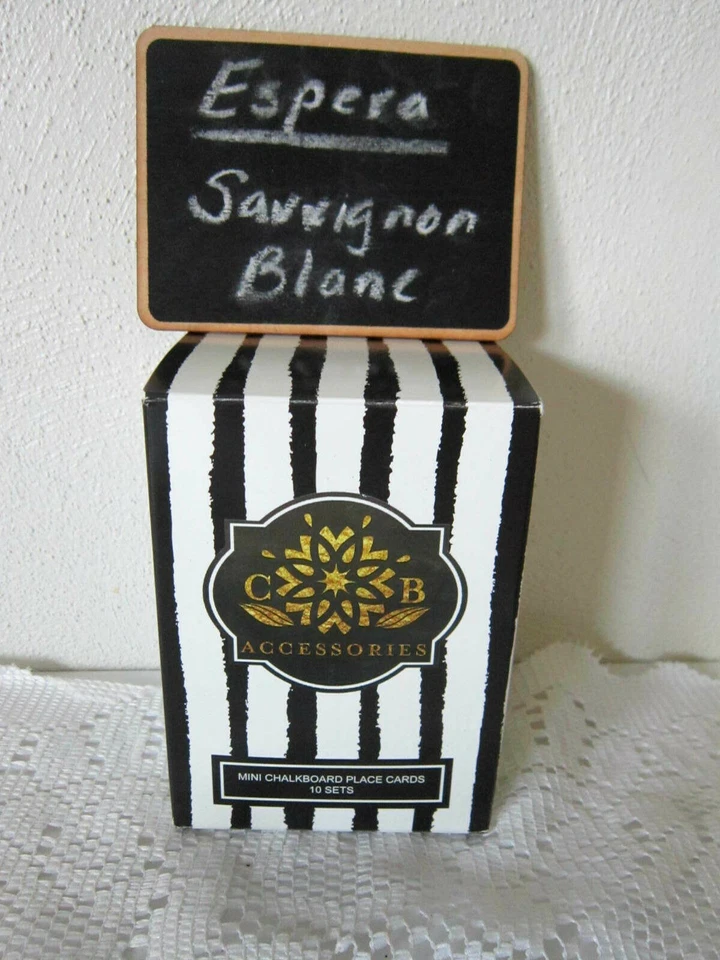 (10) Mini Chalkboard Place Cards Easel & Chalk ~CB Accessories Food Presentation - Image 1 of 4