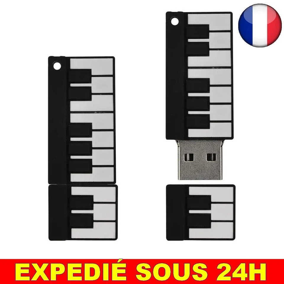 ✅ Clé USB 64 G Go GB Piano Musique Ordinateur 2.0 Lecteur Disque Cadeau Silicone - Photo 1/1