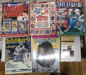 LOT 6 SPORTS PRICE GUIDES SHAQ TRIBUTE Beckett book Baseball Card Football 1988 - Imagen 1 de 7