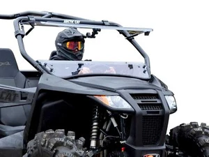 SuperATV Scratch Resistant Flip Windshield for Arctic Cat Wildcat Trail (2014+) - Picture 1 of 10