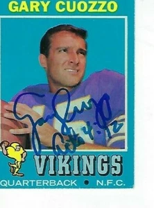 GARY CUOZZO SIGNED 1971 TOPPS #18 - MINNESOTA VIKINGS - Picture 1 of 1