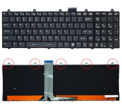New For MSI GE60 GE70 GT60 GT70 GP60 GP70 MS-1762 US Full RGB Backlit Keyboard - Image 1 of 3