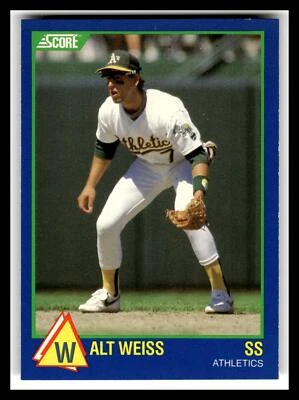 1989 Score Hottest 100 Rising Stars #95 Walt Weiss - Image 1 of 2