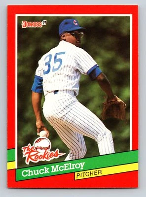 1991 Donruss The Rookies Baseball #49 Chuck McElroy Chicago Cubs - Image 1 of 2