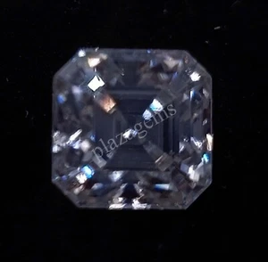 White Diamond 4 Ct Certified  Lab-Grown ASSCHER CUT CVD Loose VVS1 Gemstone 5MTF - Picture 1 of 14