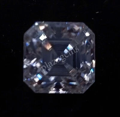 White Diamond 3 Ct Certified  Lab-Grown ASSCHER CUT CVD Loose VVS1 Gemstone 5MTF - Image 1 of 4