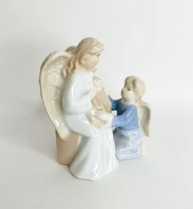 Porcelain Angels Baby Figurine 4" H x 3" New Mother Pastel Colors Pre-owned - Picture 1 of 6