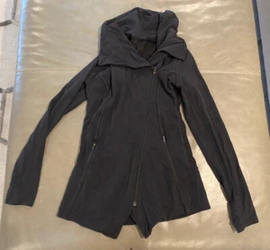Chaqueta con cremallera asimétrica hecha en EE. UU. Blissout negra XXS $128 - Imagen 1 de 9