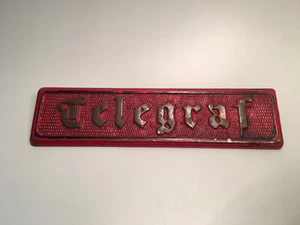 Telegraf / Telegrafenschild / Gusseisen um 1900 - Bild 1 von 11