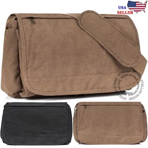 NUEVO Bolso Mensajero Clásico - Bolso Bandolera de Lona Vintage Bolso de Hombro Laptop - Imagen 1 de 14