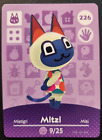 #226 Mitzi Animal Crossing Amiibo Card AUTHENTIC Series 3   Never Scanned