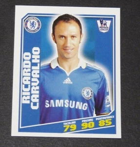 97 RICARDO CARVALHO CHELSEA BLUES TOPPS PREMIER LEAGUE FOOTBALL 2008-2009 PANINI - Imagen 1 de 1