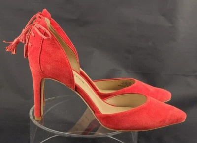 Antonio Melani Red Suede Coren Heels Pumps Womens 8.5 Preppy Sexy Baddie Holiday - Image 1 of 4