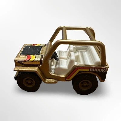 Vintage 1979 Buddy L Corp Jeep Toy Gold Pressed Steel Made in Japan Car - Image 1 of 4