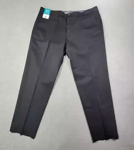 Hagger Pants Mens 36x30 Black Straight Fit Premium Non Iron Stretch Classic NWT - Picture 1 of 10
