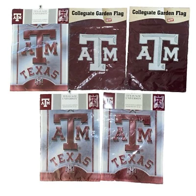 Lote de Bandera TEXAS A&M Universidad NCAA Deportes Jardín Bandera 12.5”x 18” Lote 5 ¡¡NUEVA!!! Foto 1 de 4
