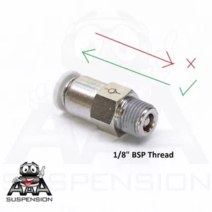 Air Fitting - One Way Check Valve - 1/8" BSP Male flow to 6mm Hose - Picture 1 of 4