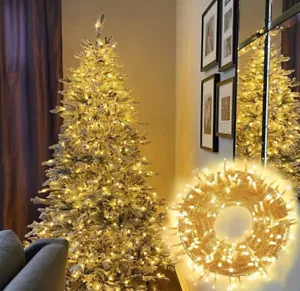 Fairy String Lights 10M100LED Mains Plug In Christmas Tree Indoor & Outdoor Xmas - Picture 1 of 20