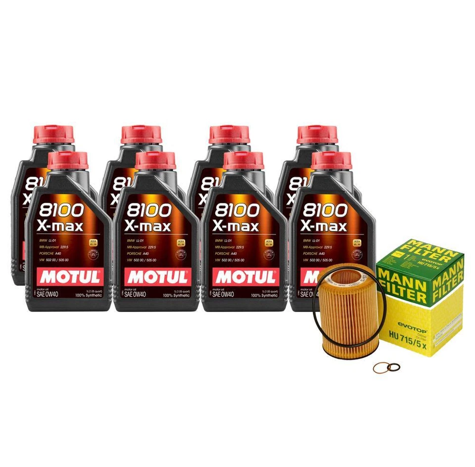 Motul + Kit de cambio de aceite de motor OEM (0W-40) (8 litros) (X-Max 8100) Foto 1 de 1
